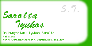 sarolta tyukos business card